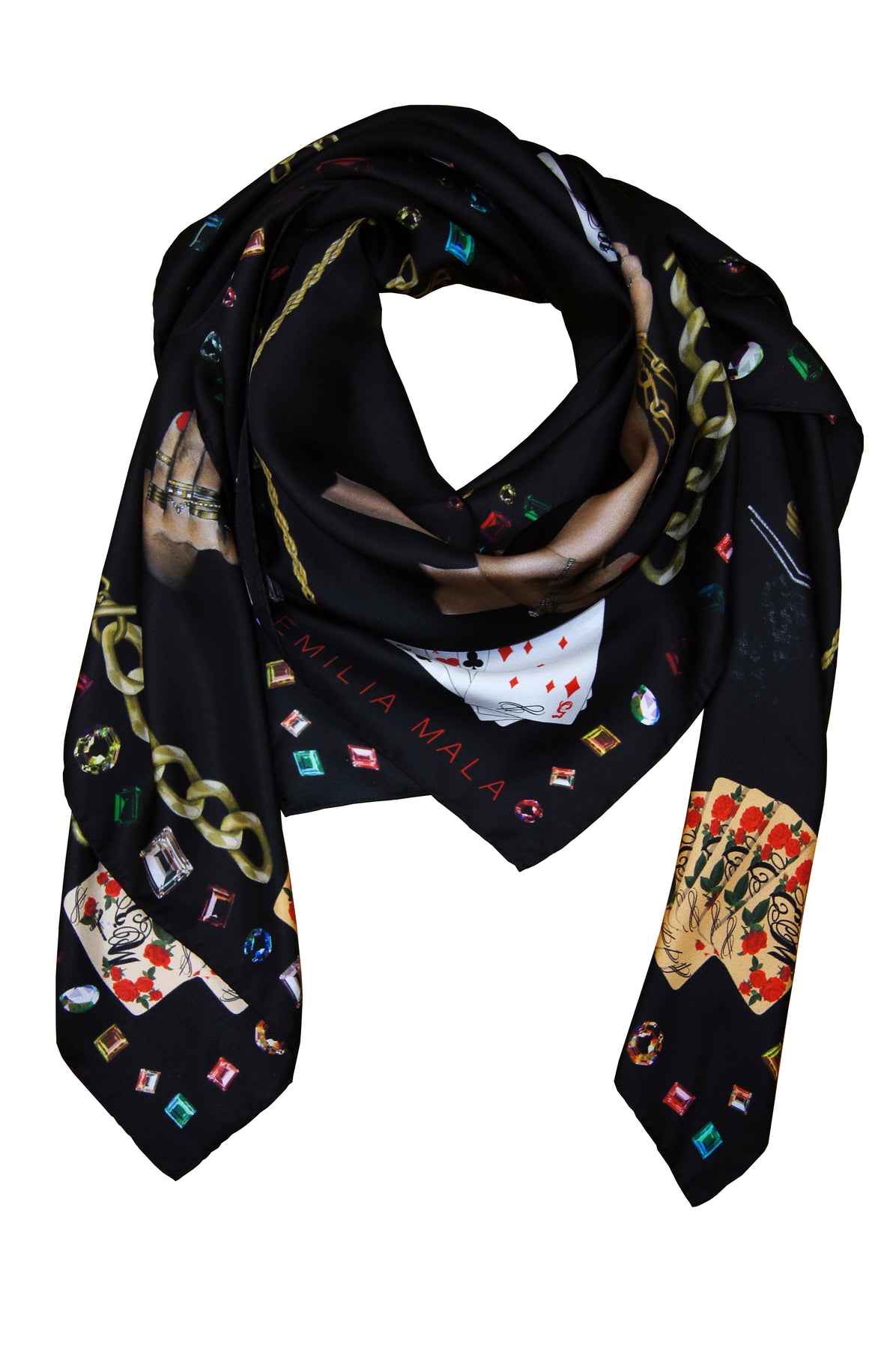 Vanité de Croire Large Silk Print Scarf – FashionRooftop