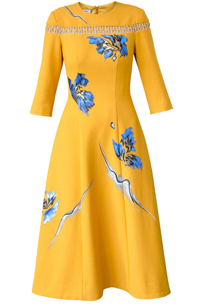 yellow cocktail dress