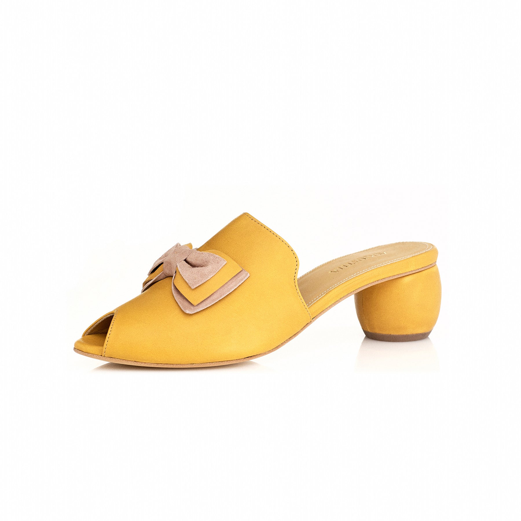Moissac Yellow Mule Shoes with bow – FashionRooftop
