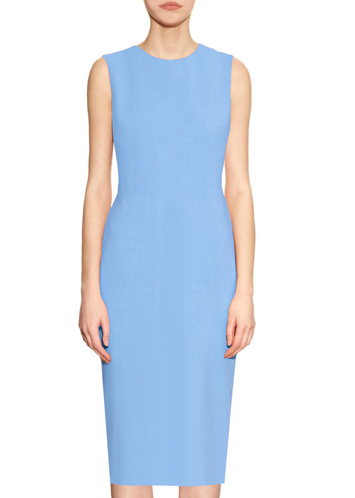 Pale blue sheath dress sales